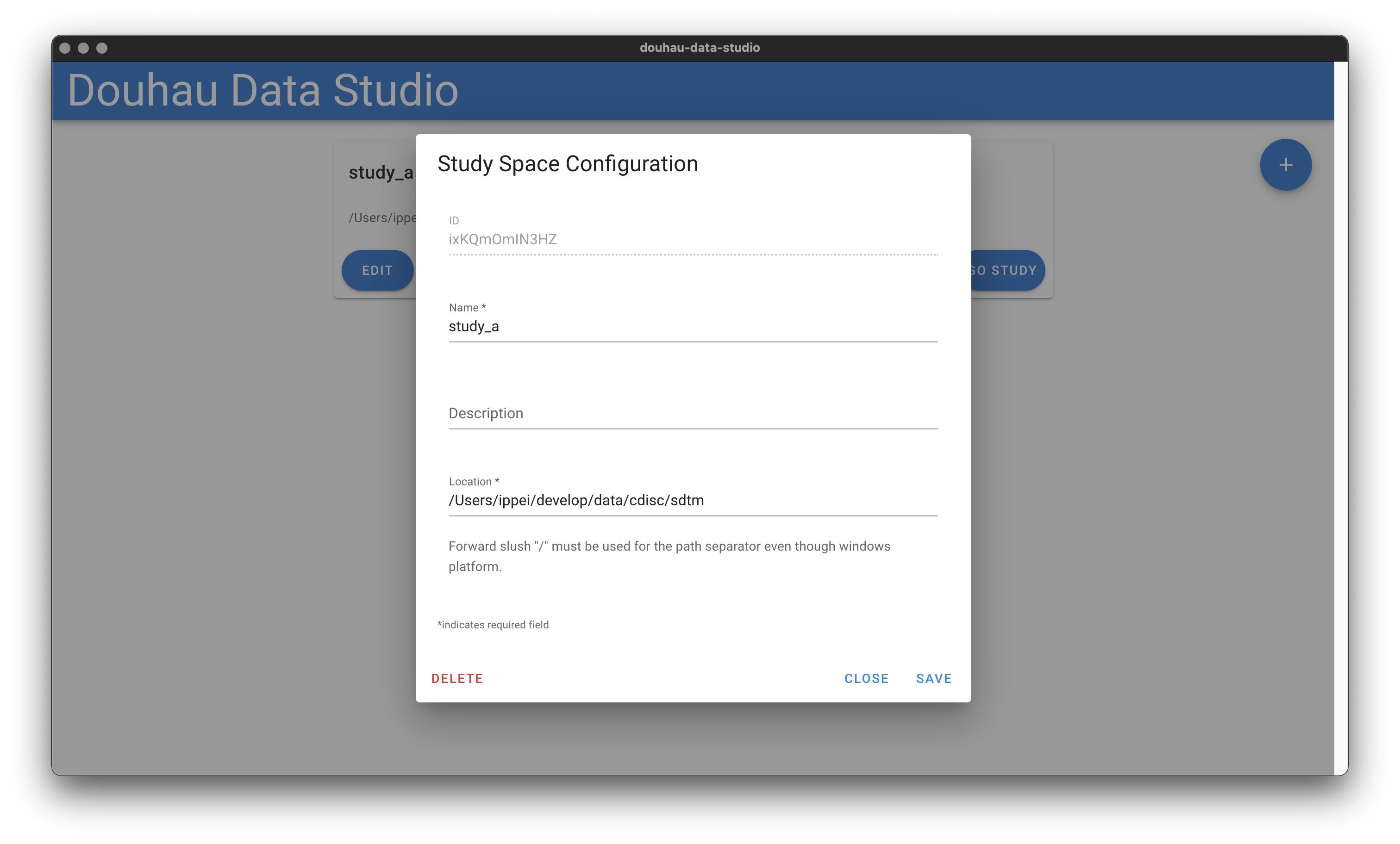 Study Space Edit Dialog